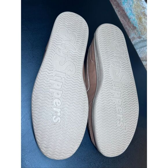 My Pillow Slippers Men’s 10 Leather Moccasins Memory Foam Chestnut Brown - Picture 8 of 10